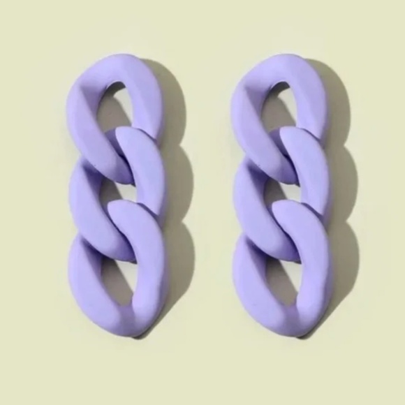 ✨ FREE Chain Link Boho Peasant Modern Art Deco Minimal Hipster Hippie Earrings - Picture 1 of 3